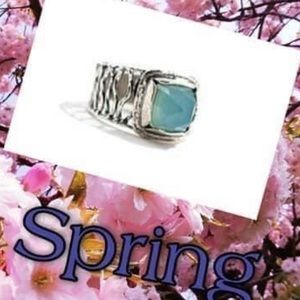 Opulenza Auqua Chalcedony Ring